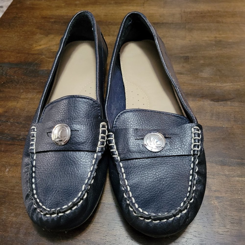 Navy blue loafers